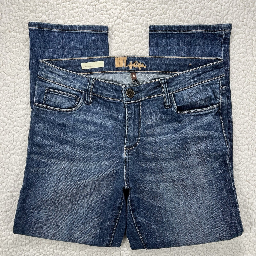 Kut From The Kloth Emma Straight Leg Jeans Women's 8 (30x27) Casual Minimalist